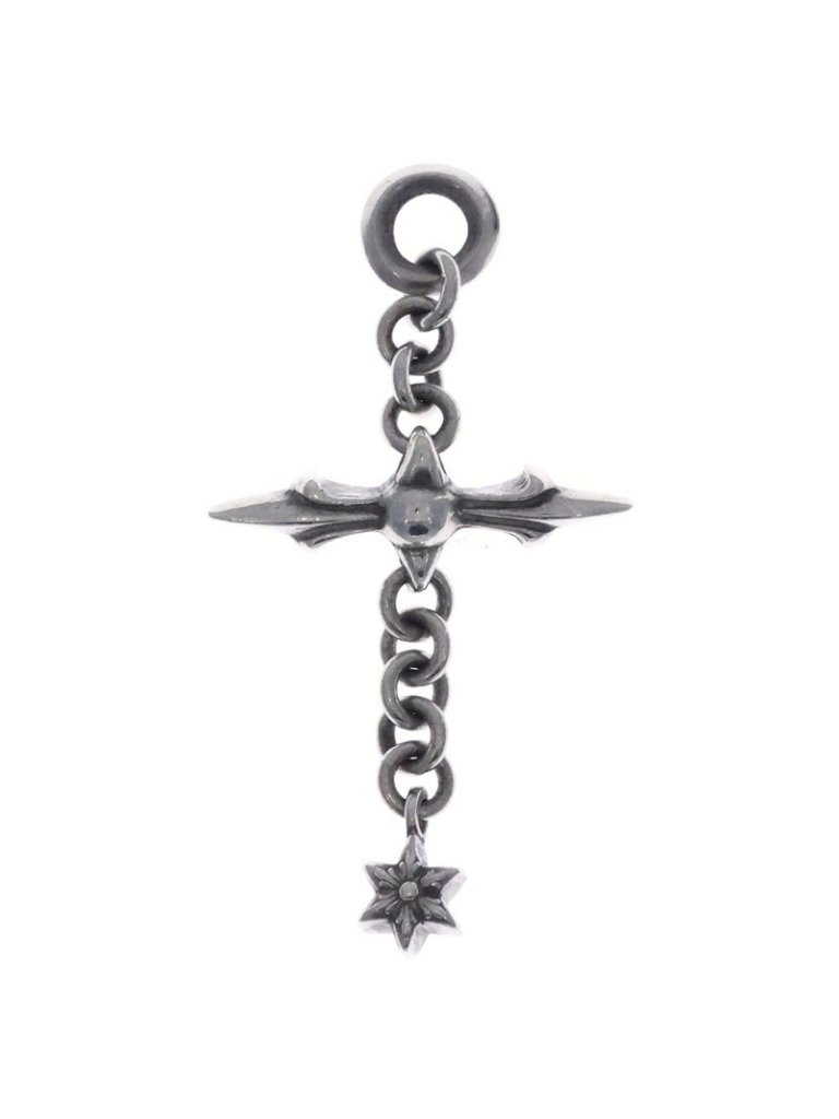 Chrome Hearts Roly Cross Charm Pendant Top Silver